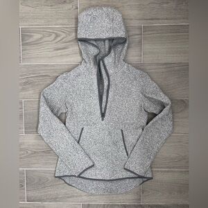 lululemon fleece & thank you half zip pullover hoodie in Heather Gray size8